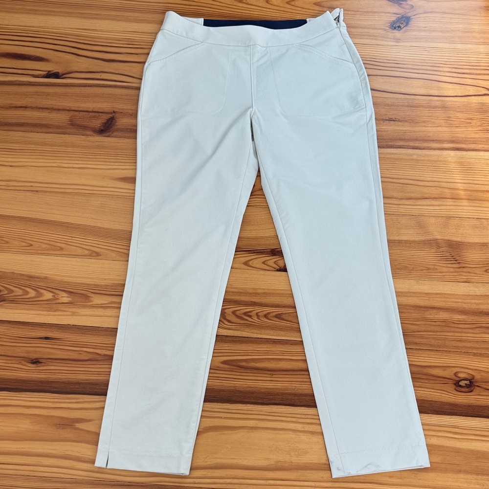 EUC Women’s Peter Millar Dynamite Technical Chinos Golf Trouser Stretch Khaki 4